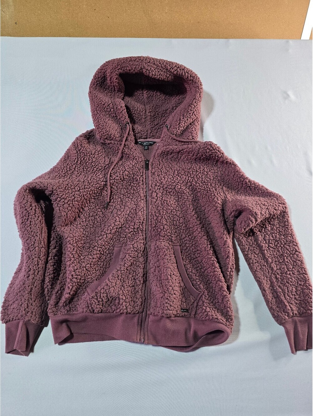 Marc New York Andrew Marc Cozy Fleece Full Zip Jacket Mauve Women's Size L